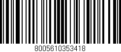 Código de barras (EAN, GTIN, SKU, ISBN): '8005610353418'