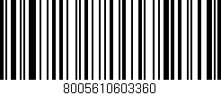 Código de barras (EAN, GTIN, SKU, ISBN): '8005610603360'