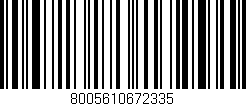 Código de barras (EAN, GTIN, SKU, ISBN): '8005610672335'