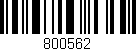 Código de barras (EAN, GTIN, SKU, ISBN): '800562'