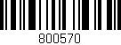 Código de barras (EAN, GTIN, SKU, ISBN): '800570'