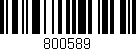 Código de barras (EAN, GTIN, SKU, ISBN): '800589'