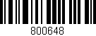 Código de barras (EAN, GTIN, SKU, ISBN): '800648'