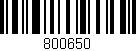 Código de barras (EAN, GTIN, SKU, ISBN): '800650'