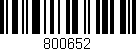 Código de barras (EAN, GTIN, SKU, ISBN): '800652'