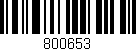 Código de barras (EAN, GTIN, SKU, ISBN): '800653'