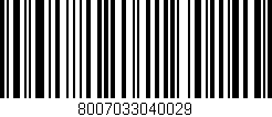 Código de barras (EAN, GTIN, SKU, ISBN): '8007033040029'