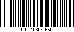 Código de barras (EAN, GTIN, SKU, ISBN): '8007196959558'