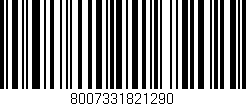 Código de barras (EAN, GTIN, SKU, ISBN): '8007331821290'