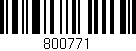 Código de barras (EAN, GTIN, SKU, ISBN): '800771'