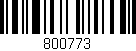 Código de barras (EAN, GTIN, SKU, ISBN): '800773'
