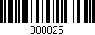 Código de barras (EAN, GTIN, SKU, ISBN): '800825'