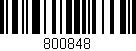 Código de barras (EAN, GTIN, SKU, ISBN): '800848'