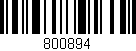 Código de barras (EAN, GTIN, SKU, ISBN): '800894'