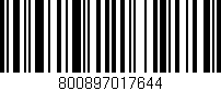 Código de barras (EAN, GTIN, SKU, ISBN): '800897017644'