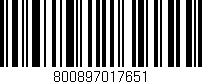 Código de barras (EAN, GTIN, SKU, ISBN): '800897017651'