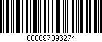 Código de barras (EAN, GTIN, SKU, ISBN): '800897096274'