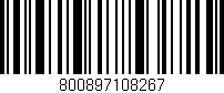 Código de barras (EAN, GTIN, SKU, ISBN): '800897108267'