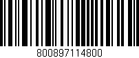 Código de barras (EAN, GTIN, SKU, ISBN): '800897114800'