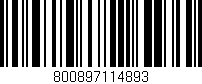 Código de barras (EAN, GTIN, SKU, ISBN): '800897114893'