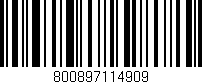 Código de barras (EAN, GTIN, SKU, ISBN): '800897114909'