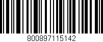 Código de barras (EAN, GTIN, SKU, ISBN): '800897115142'