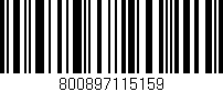 Código de barras (EAN, GTIN, SKU, ISBN): '800897115159'