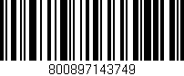 Código de barras (EAN, GTIN, SKU, ISBN): '800897143749'