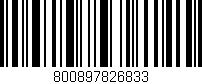 Código de barras (EAN, GTIN, SKU, ISBN): '800897826833'