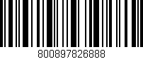 Código de barras (EAN, GTIN, SKU, ISBN): '800897826888'