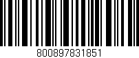 Código de barras (EAN, GTIN, SKU, ISBN): '800897831851'