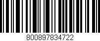 Código de barras (EAN, GTIN, SKU, ISBN): '800897834722'