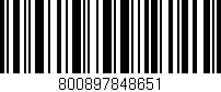 Código de barras (EAN, GTIN, SKU, ISBN): '800897848651'