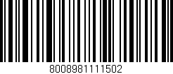 Código de barras (EAN, GTIN, SKU, ISBN): '8008981111502'