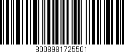 Código de barras (EAN, GTIN, SKU, ISBN): '8008981725501'