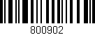 Código de barras (EAN, GTIN, SKU, ISBN): '800902'