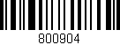 Código de barras (EAN, GTIN, SKU, ISBN): '800904'