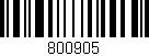 Código de barras (EAN, GTIN, SKU, ISBN): '800905'