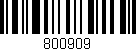 Código de barras (EAN, GTIN, SKU, ISBN): '800909'