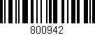 Código de barras (EAN, GTIN, SKU, ISBN): '800942'