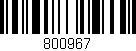 Código de barras (EAN, GTIN, SKU, ISBN): '800967'