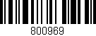 Código de barras (EAN, GTIN, SKU, ISBN): '800969'