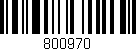Código de barras (EAN, GTIN, SKU, ISBN): '800970'