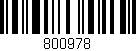 Código de barras (EAN, GTIN, SKU, ISBN): '800978'