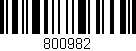 Código de barras (EAN, GTIN, SKU, ISBN): '800982'