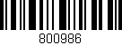 Código de barras (EAN, GTIN, SKU, ISBN): '800986'