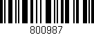 Código de barras (EAN, GTIN, SKU, ISBN): '800987'