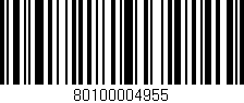 Código de barras (EAN, GTIN, SKU, ISBN): '80100004955'