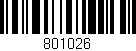 Código de barras (EAN, GTIN, SKU, ISBN): '801026'