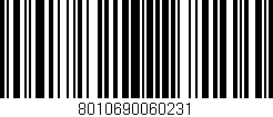 Código de barras (EAN, GTIN, SKU, ISBN): '8010690060231'